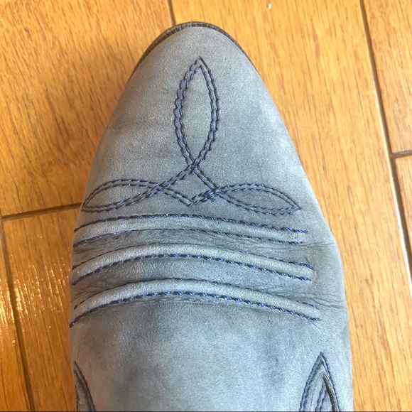 Aldo Leather Cowboy Ankle Booties Grey - Picture 4 of 10